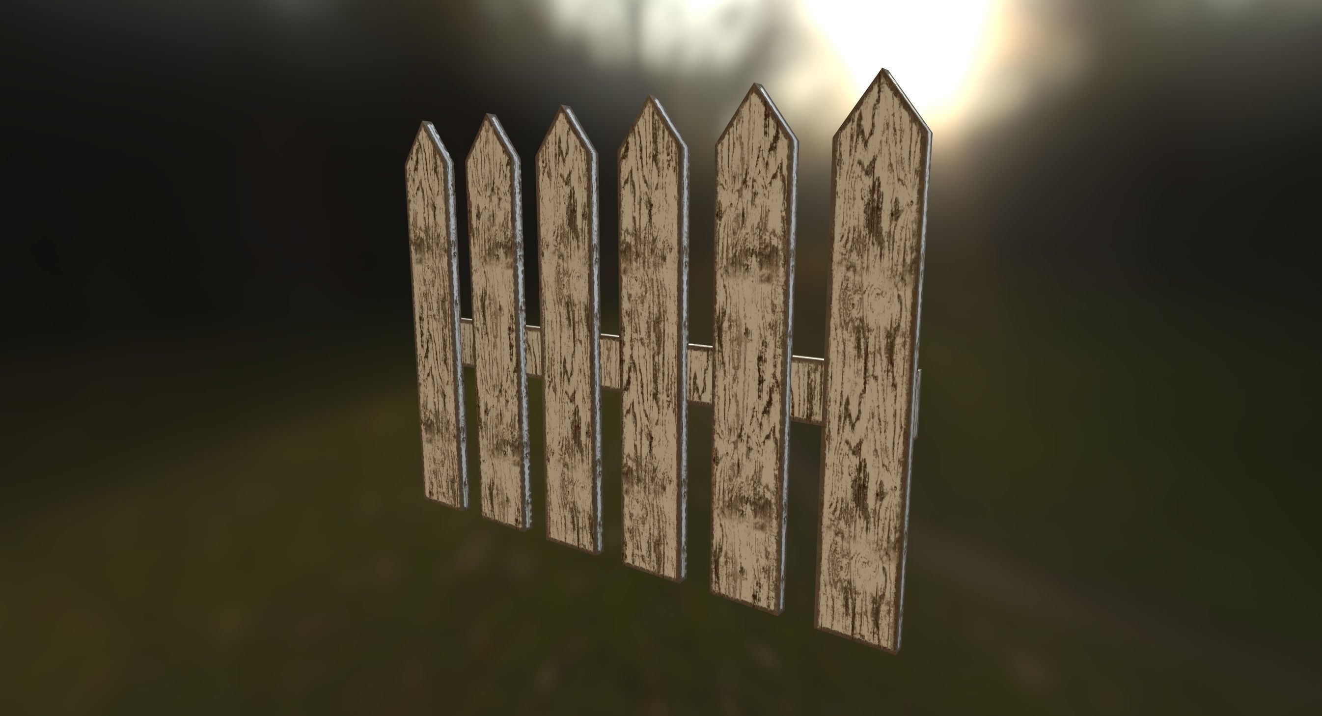 fence high quality verylowpoly Free low-poly 3D model