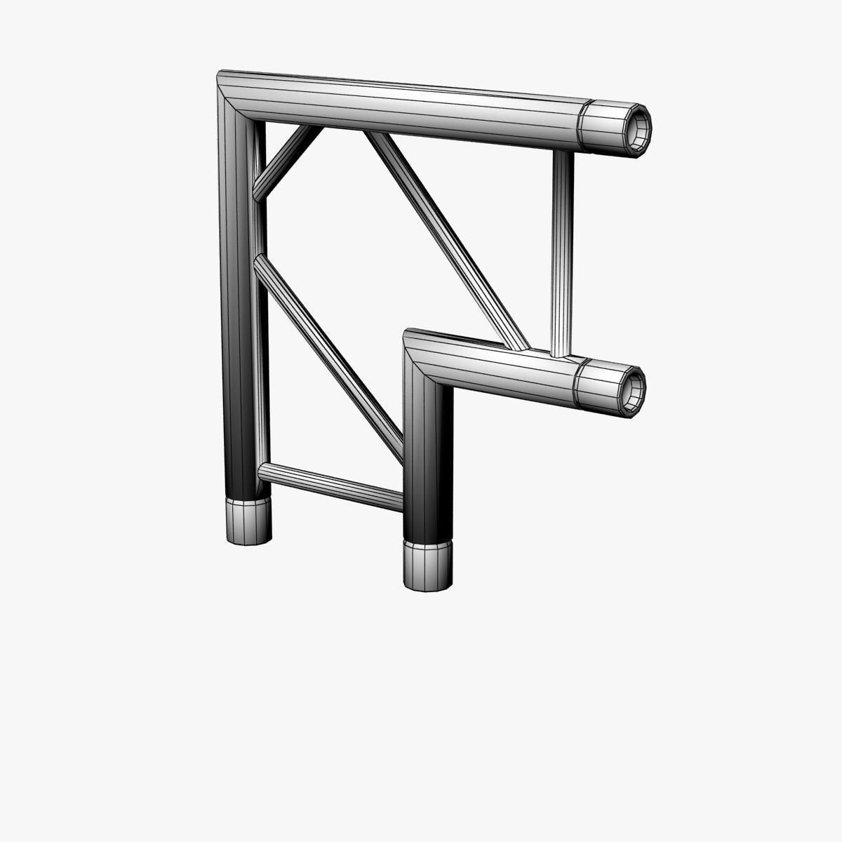 Trusses Square Triangular Beam Bundle Collection 129 PCS Modular 3D model_76