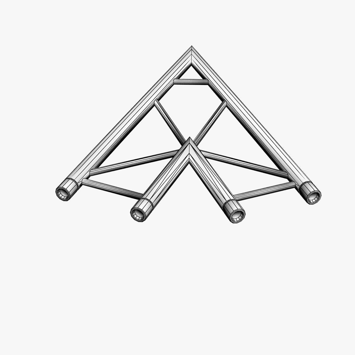 Trusses Square Triangular Beam Bundle Collection 129 PCS Modular 3D model_74