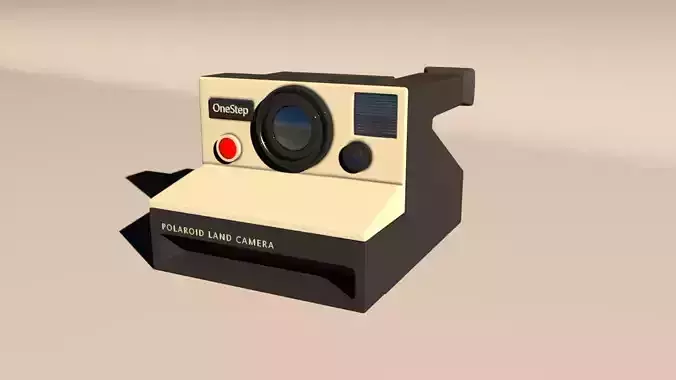 Realistic High Poly Polaroid Camera 