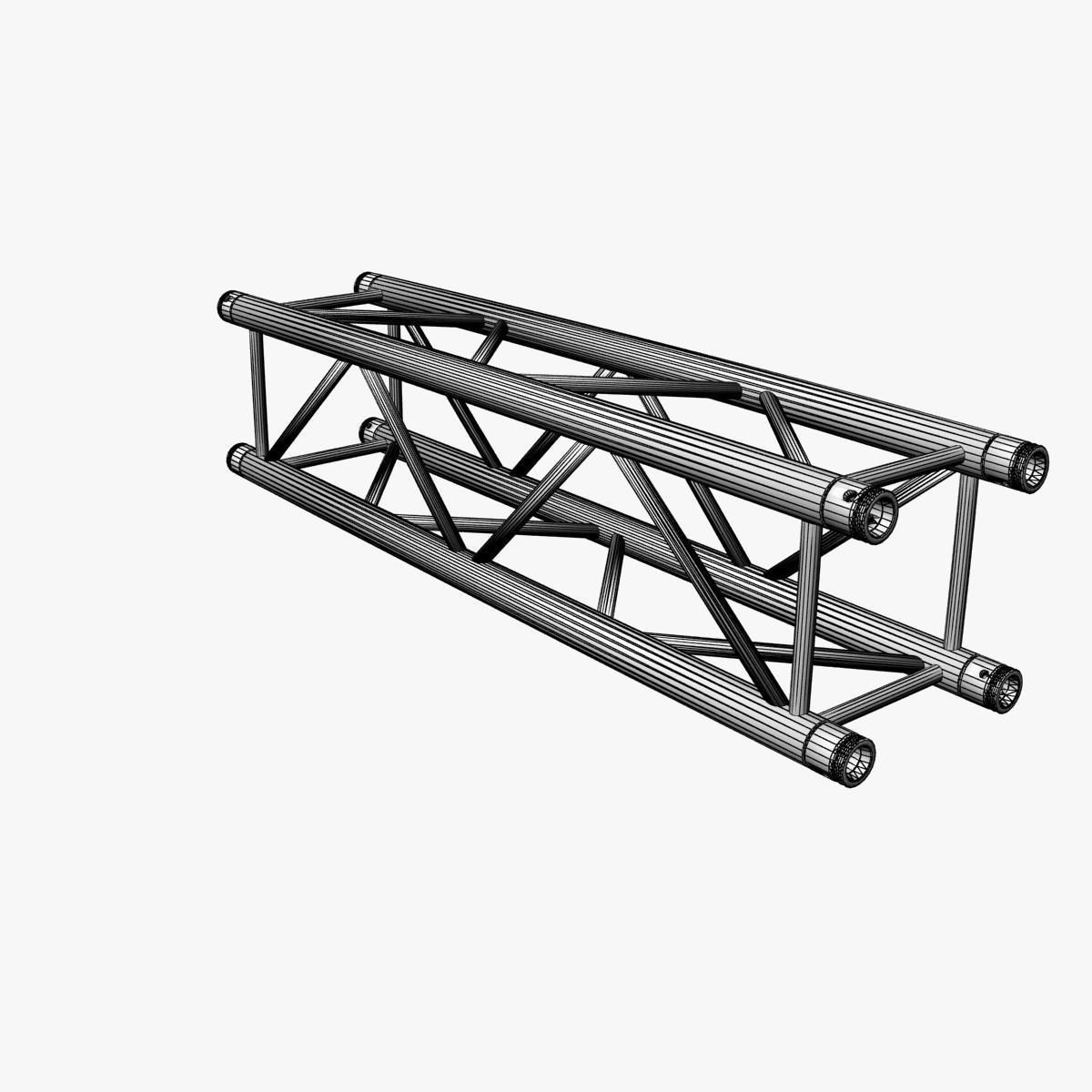 Square Truss Straight Segment 21 3D model_6