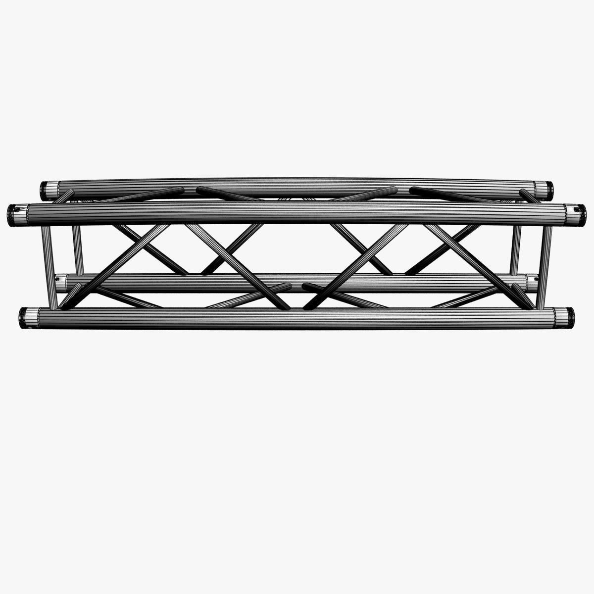 Square Truss Straight Segment 21 3D model_4