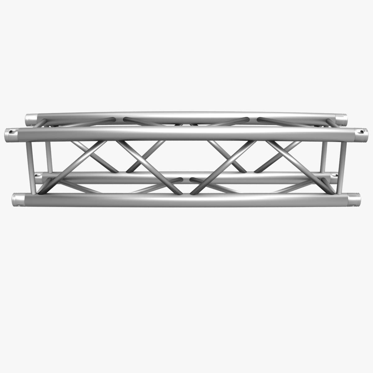 Square Truss Straight Segment 21 3D model_3
