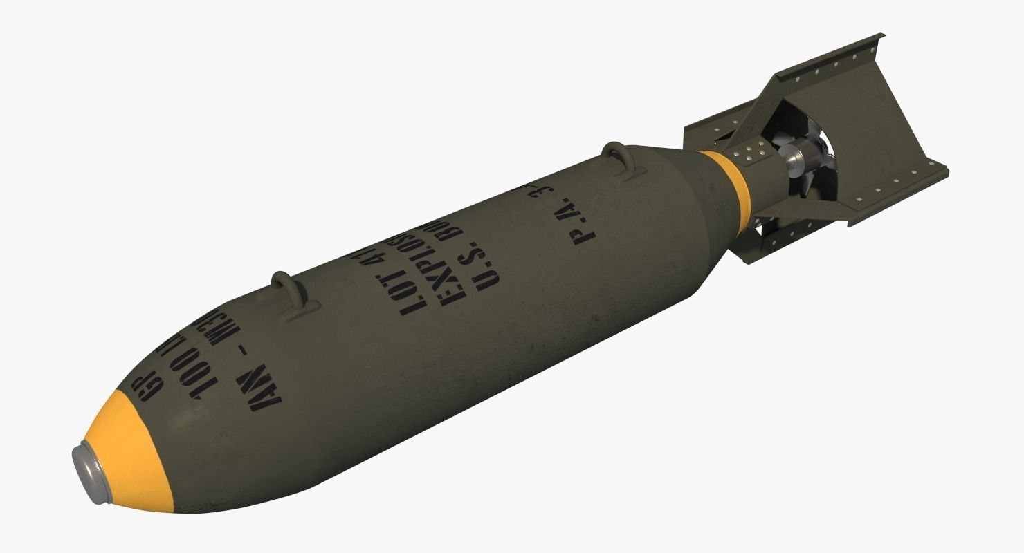 3D Model WWII 100lb Bomb AN M30 GP100 VR AR Low poly CGTrader
