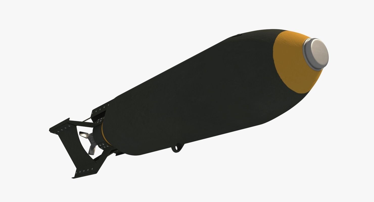 WWII 100lb Bomb - AN-M30 GP100 Low-poly 3D model_7