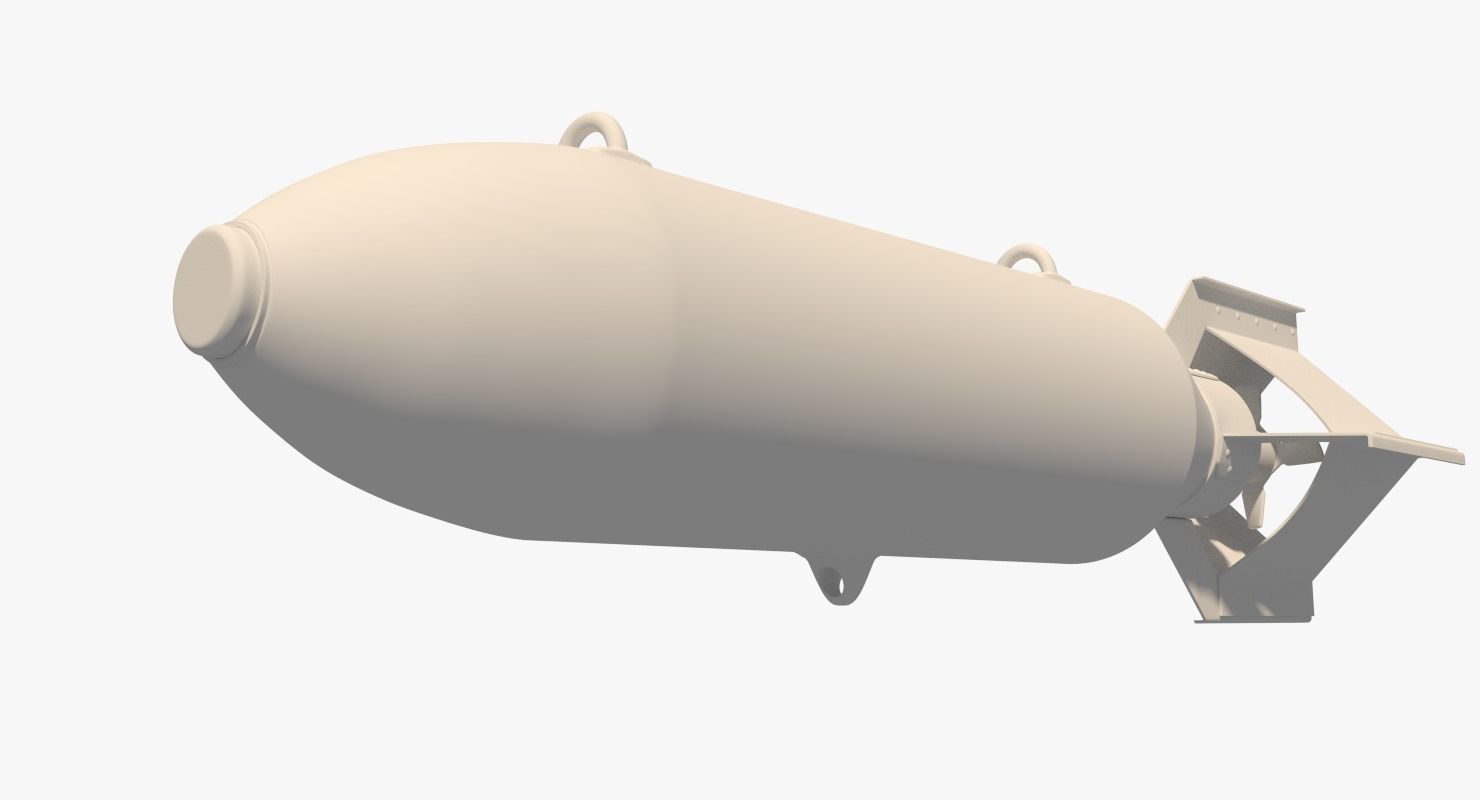 WWII 100lb Bomb - AN-M30 GP100 Low-poly 3D model_11