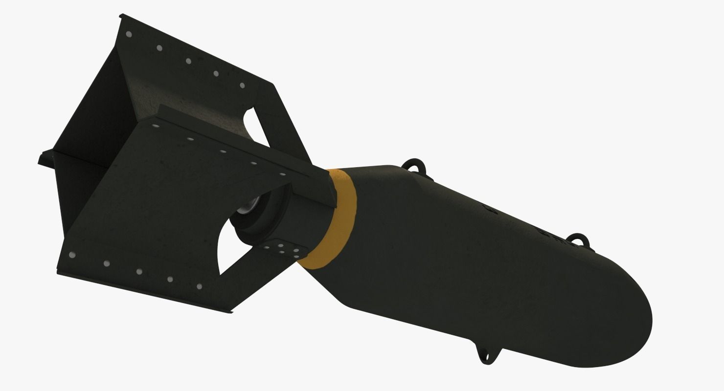 WWII 100lb Bomb - AN-M30 GP100 Low-poly 3D model_8