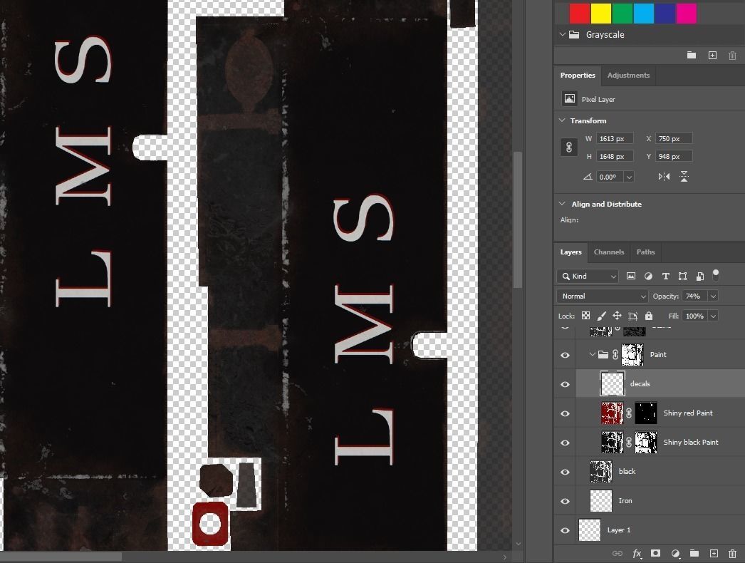 Train set wagon with tank Low-poly 3D model_29