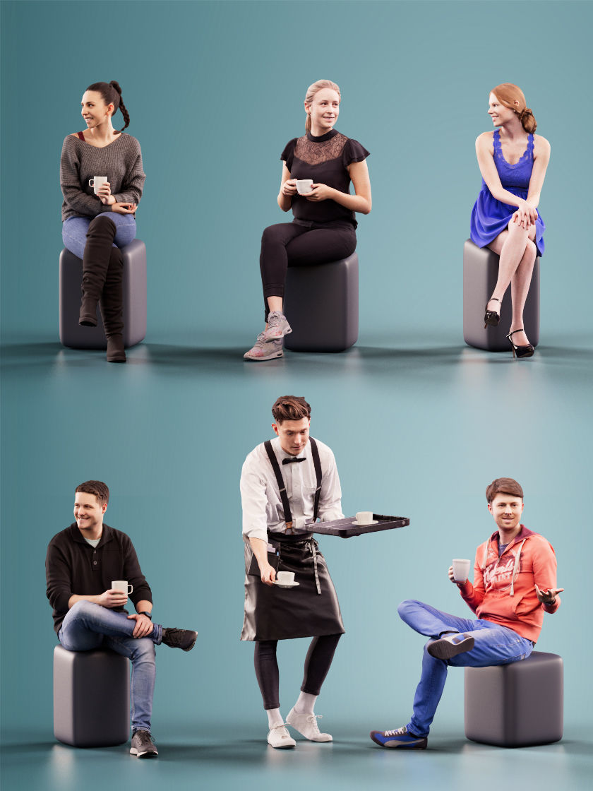 1021 - Cafe Bundle 02 3D Model Collection_14