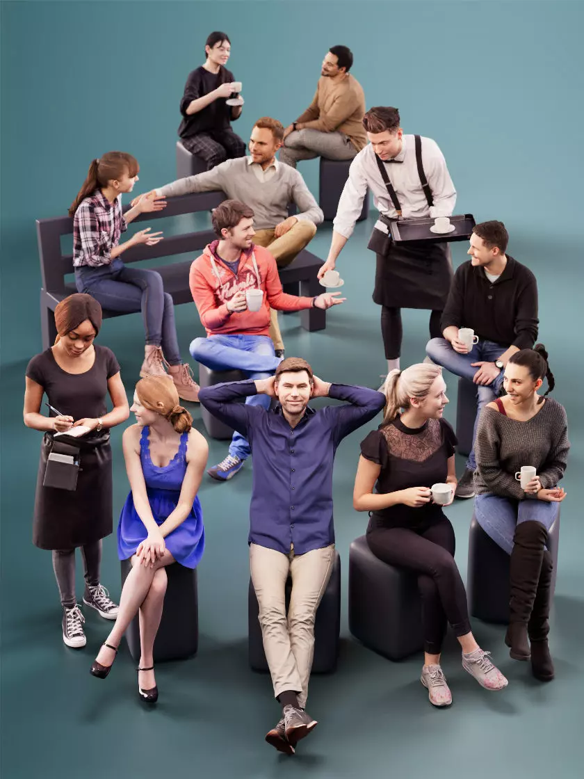 1021 - Cafe Bundle 02 3D Model Collection_0