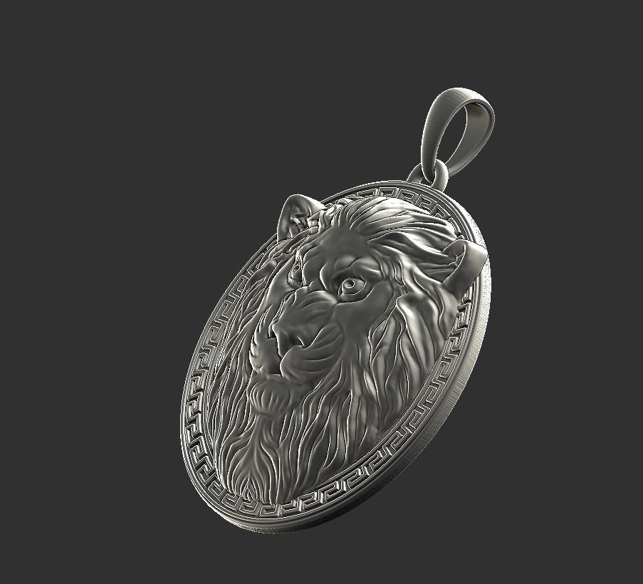 lion head 3D print model_1