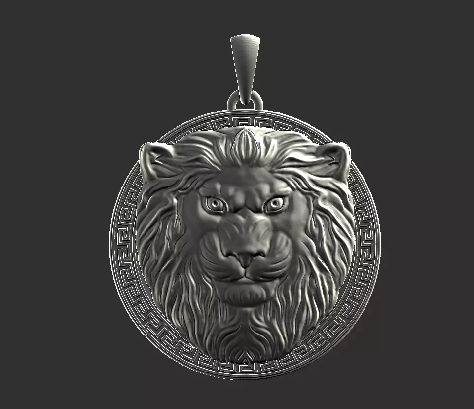 lion head 3D print model_0
