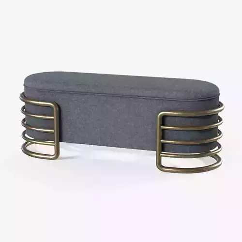 EERO Bench blue upholstered