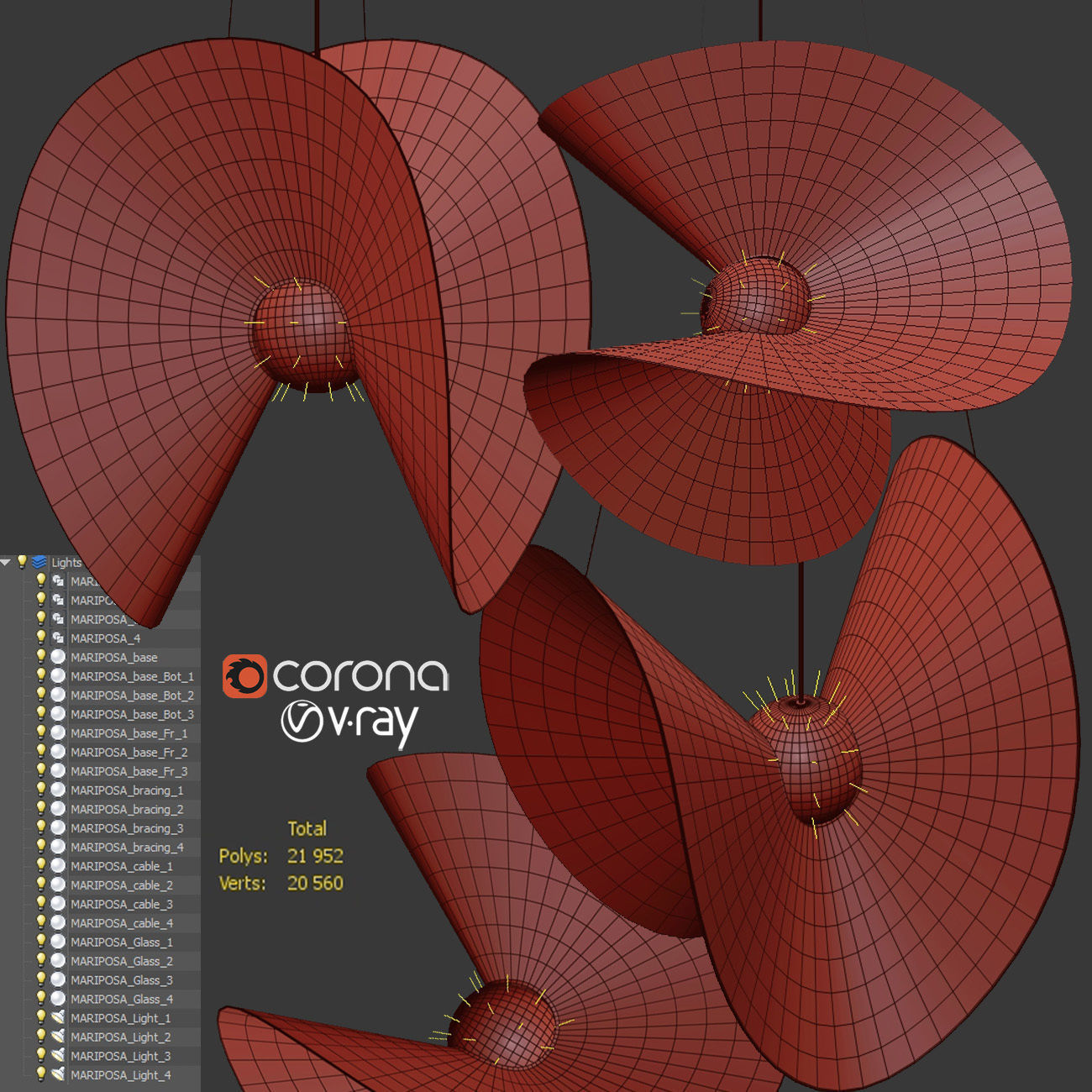 Mariposa Suspension 3D model_5