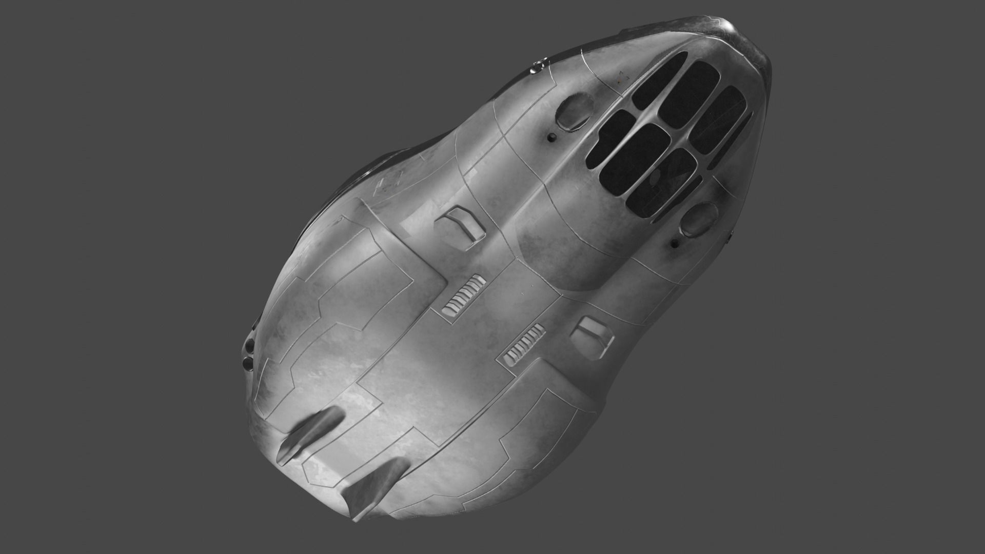 Scifi Futuristic SpaceShip  3D model_9