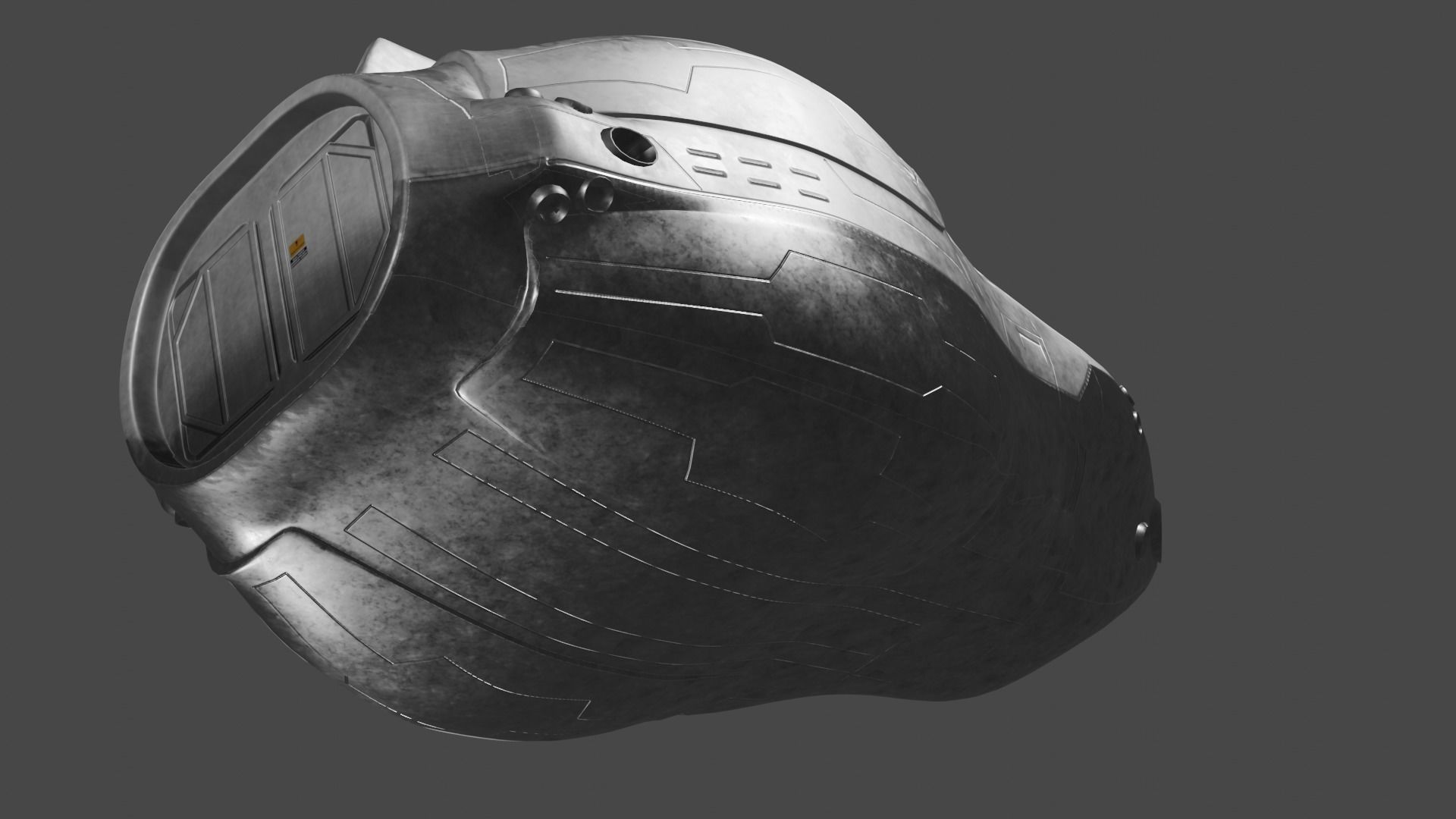 Scifi Futuristic SpaceShip  3D model_4