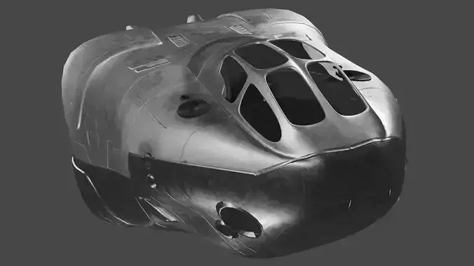 Scifi Futuristic SpaceShip  3D model