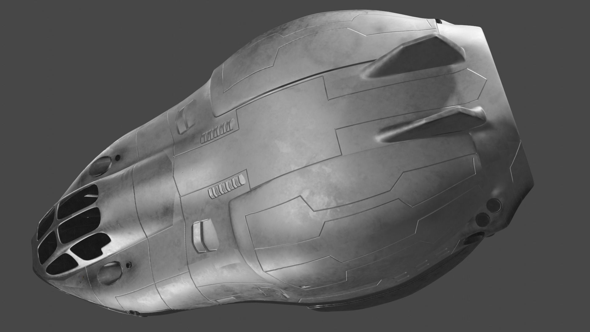 Scifi Futuristic SpaceShip  3D model_6