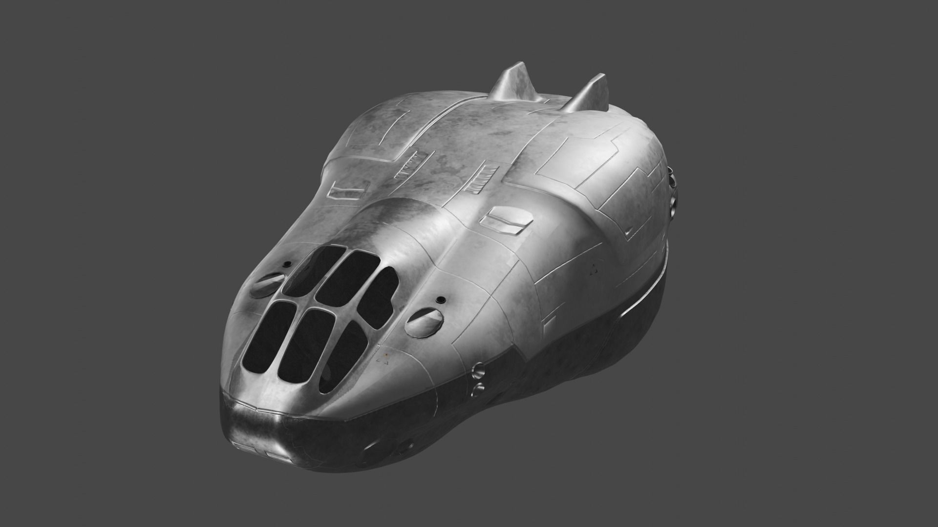 Scifi Futuristic SpaceShip  3D model_12