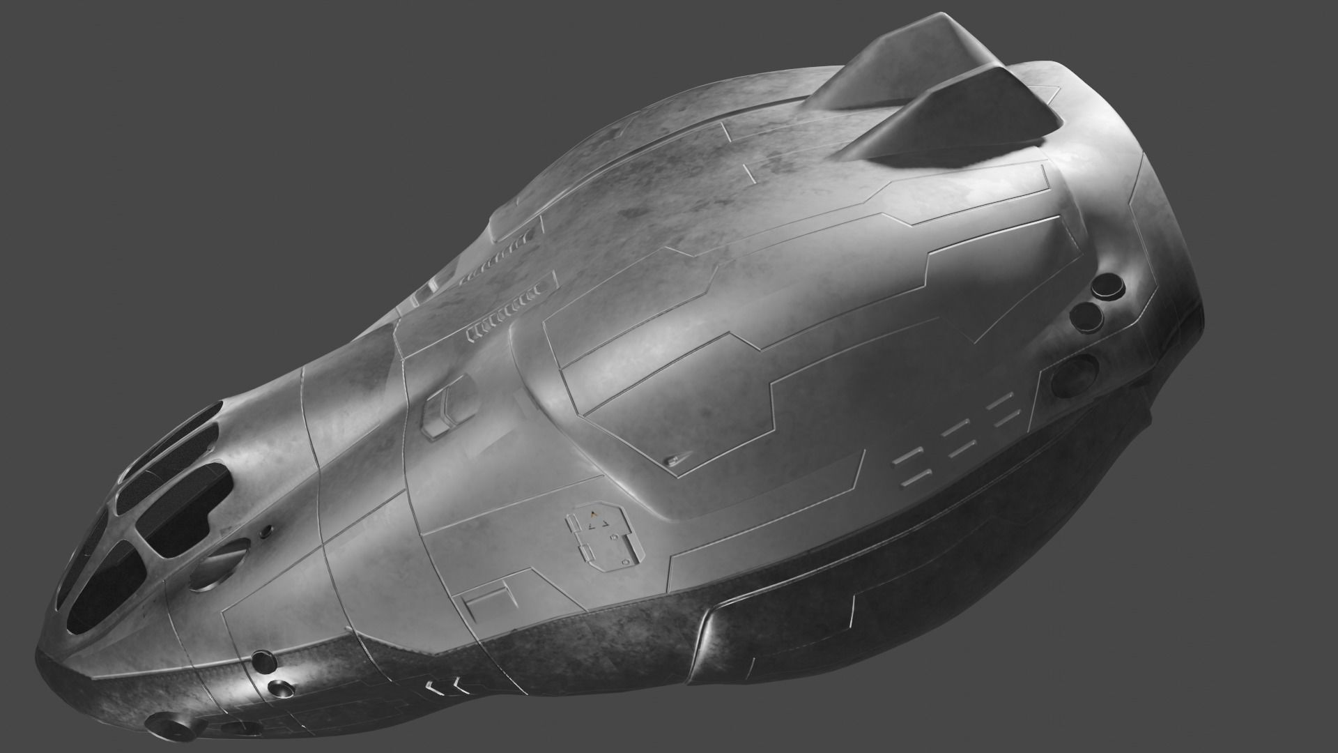 Scifi Futuristic SpaceShip  3D model_5