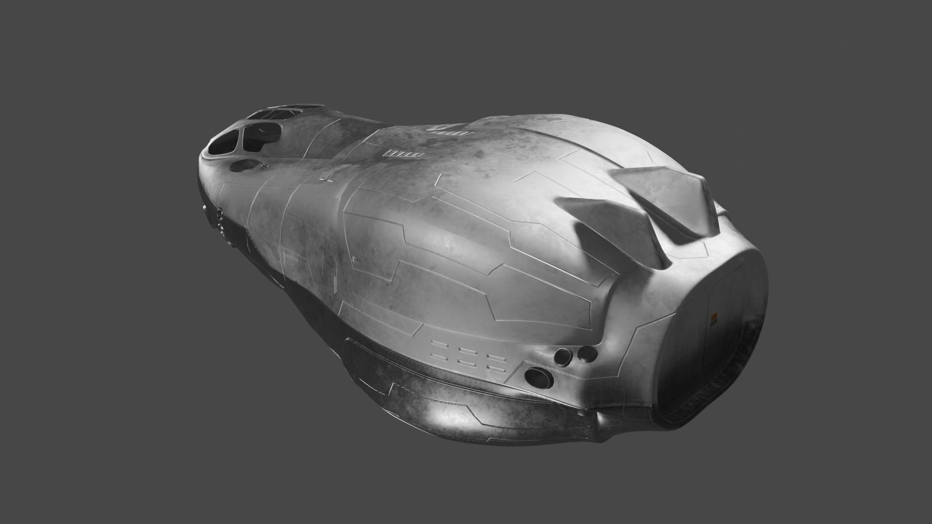 Scifi Futuristic SpaceShip  3D model_13