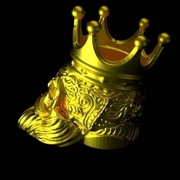 BEARD KING SKULL PENHOLDER 3D print model_2