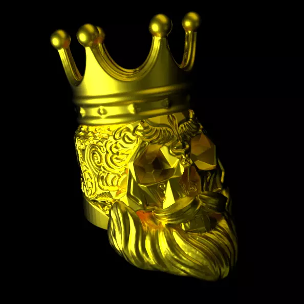 BEARD KING SKULL PENHOLDER 3D print model_0