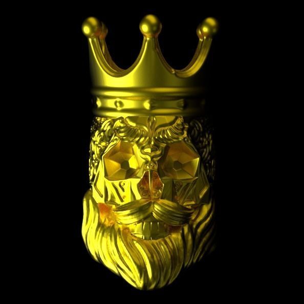 BEARD KING SKULL PENHOLDER 3D print model_1