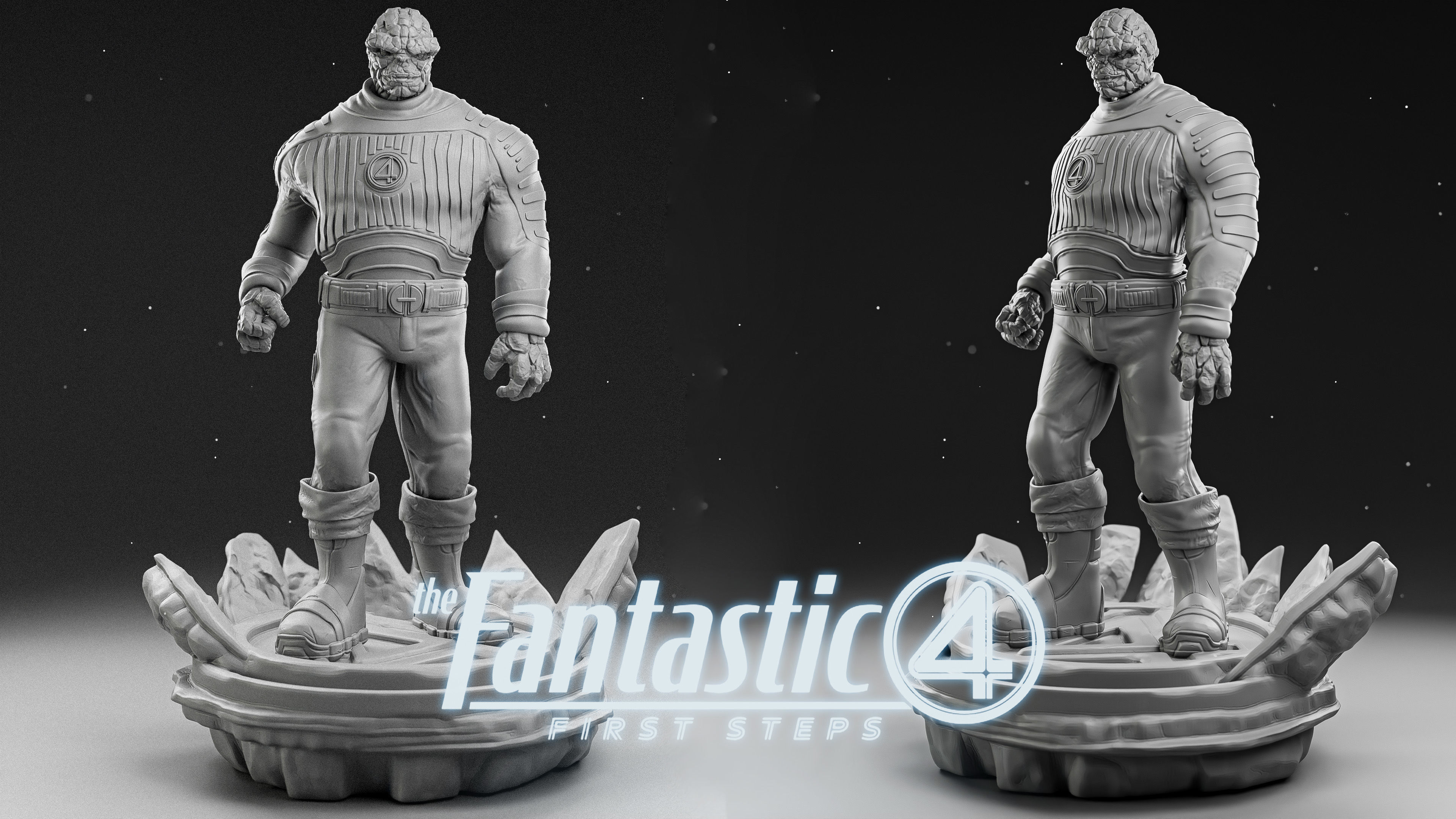 Fantastic Four - The Thing Statue 3D print model_2