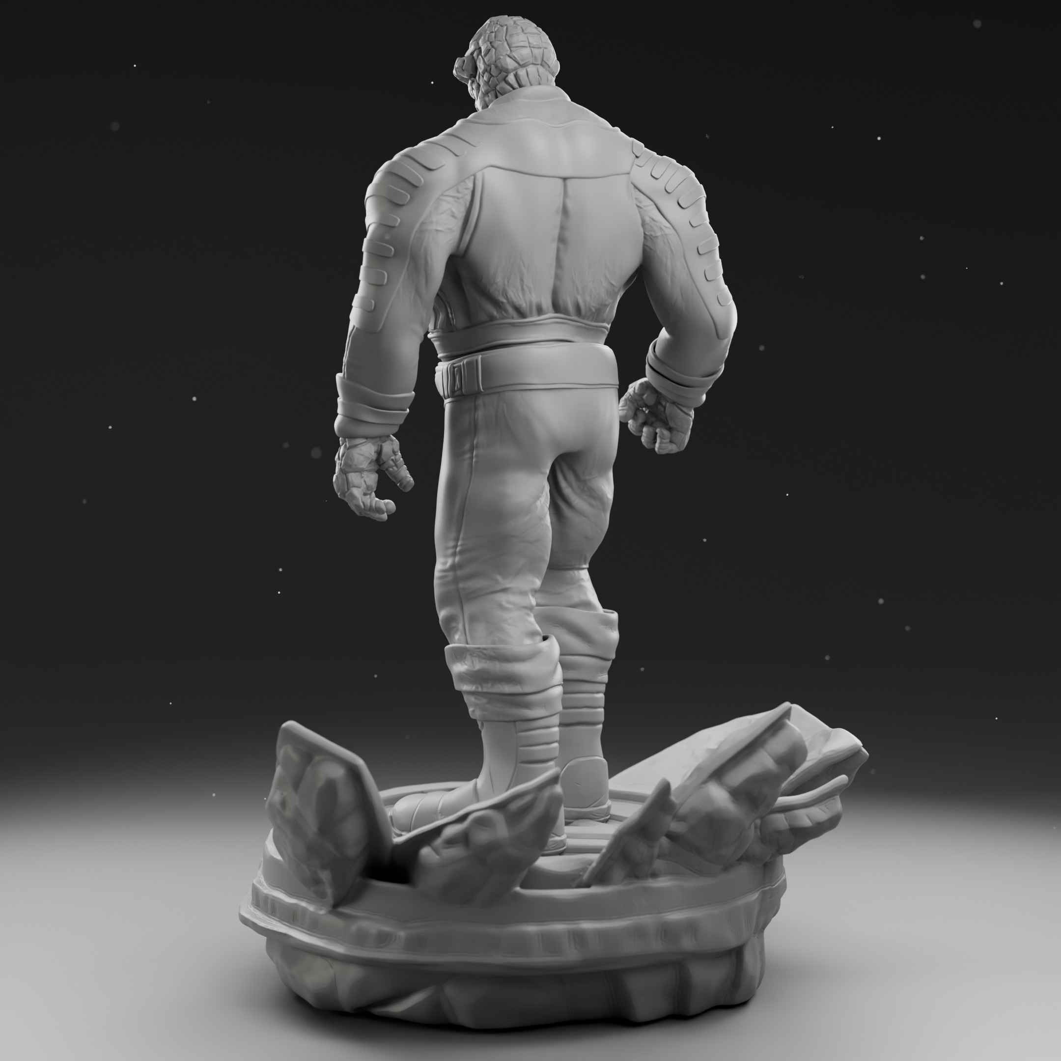 Fantastic Four - The Thing Statue 3D print model_9