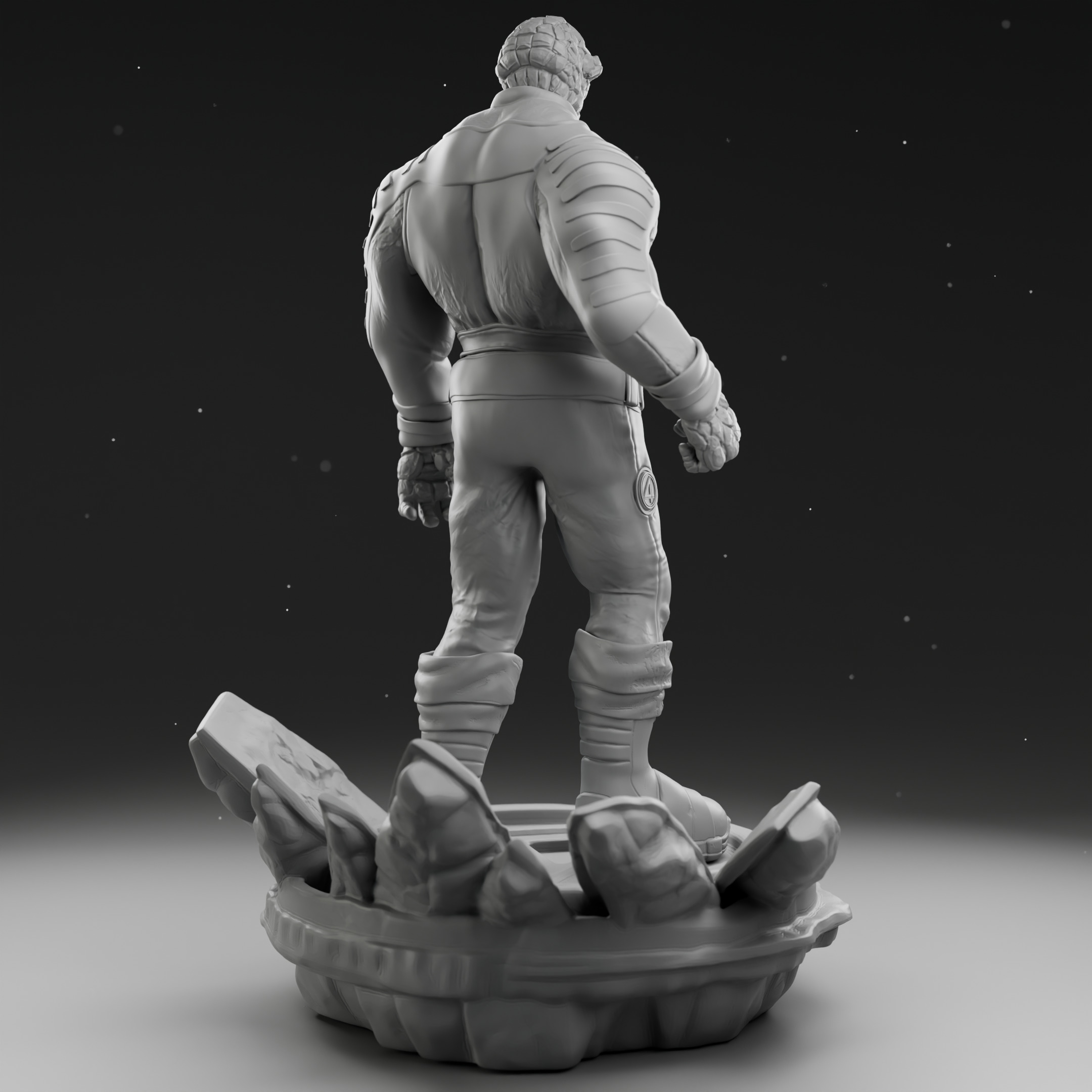 Fantastic Four - The Thing Statue 3D print model_7
