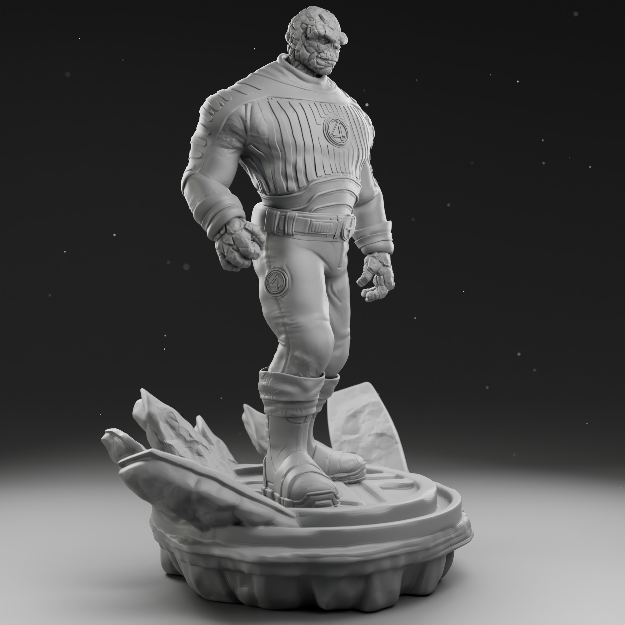 Fantastic Four - The Thing Statue 3D print model_6