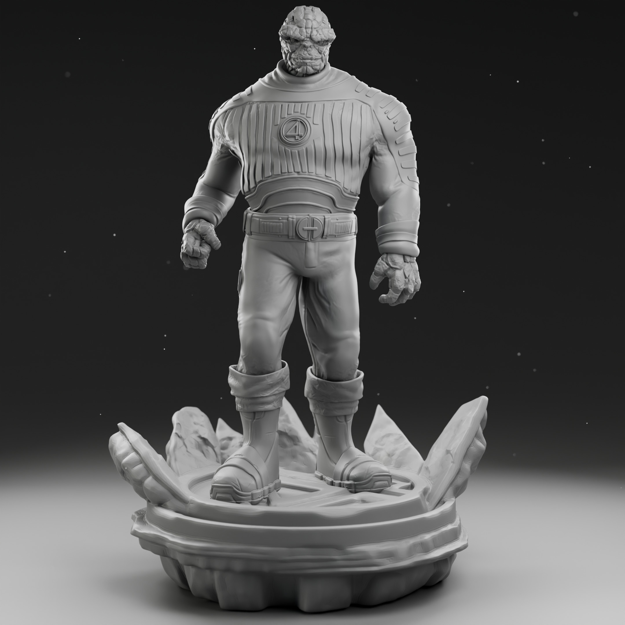 Fantastic Four - The Thing Statue 3D print model_4