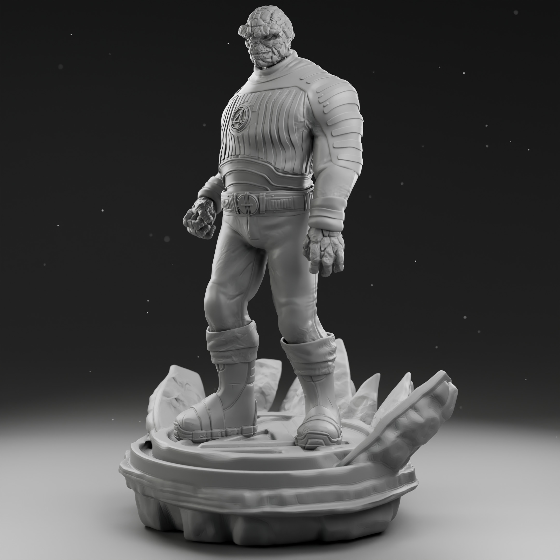 Fantastic Four - The Thing Statue 3D print model_5