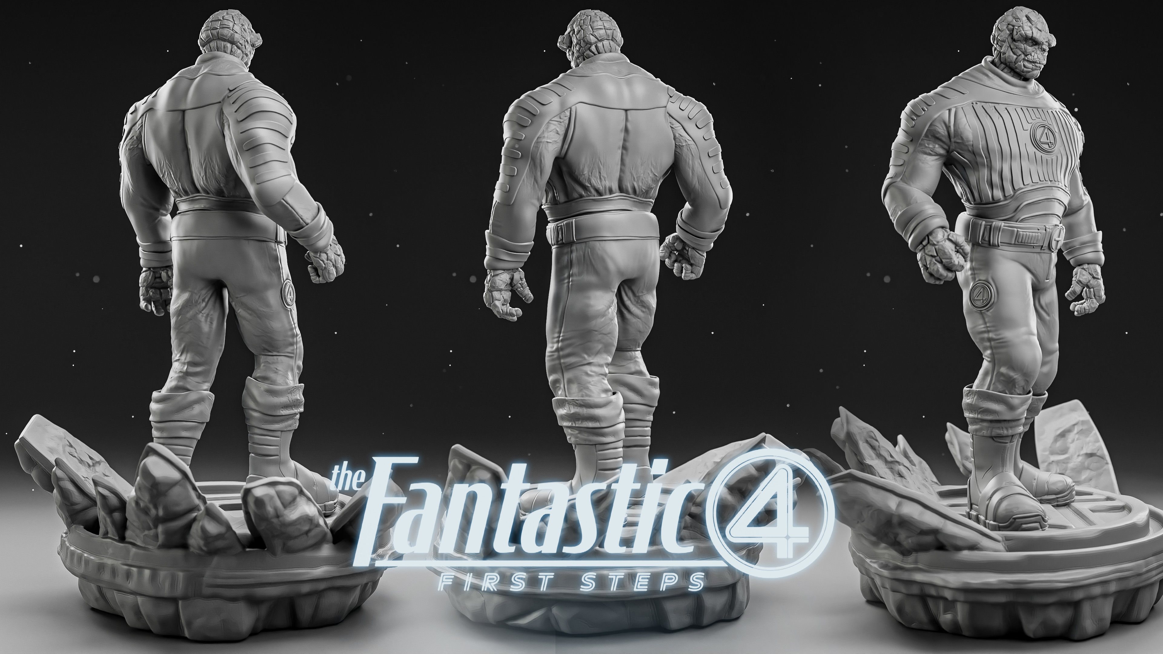 Fantastic Four - The Thing Statue 3D print model_3