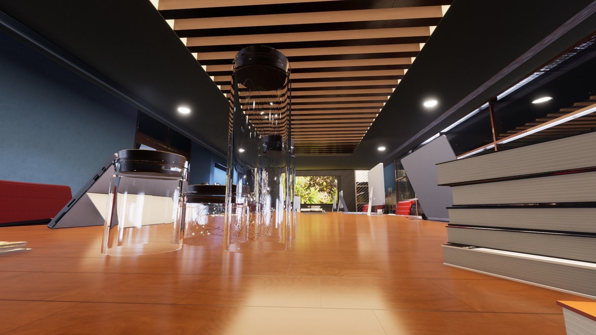 Office Space Interior 3D model Free low-poly 3D model_11