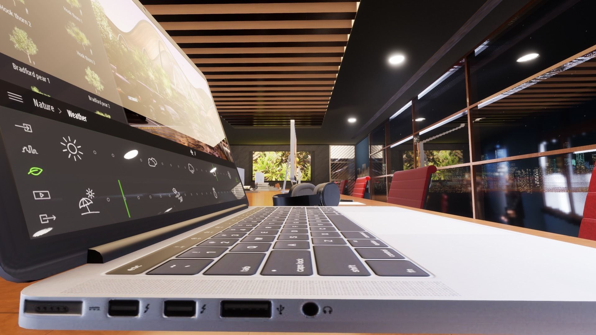 Office Space Interior 3D model Free low-poly 3D model_12