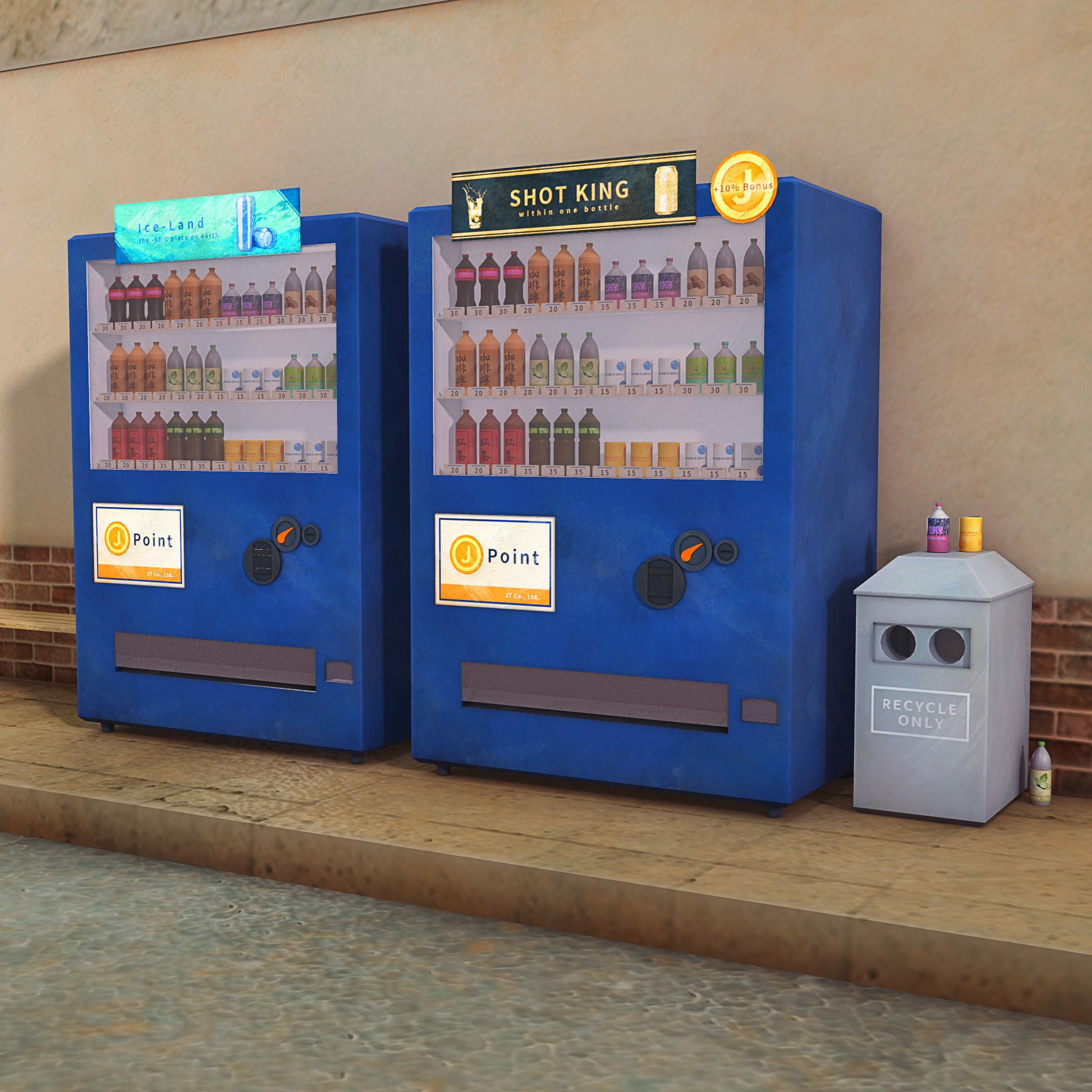 Convenience Store Low-poly 3D model_10