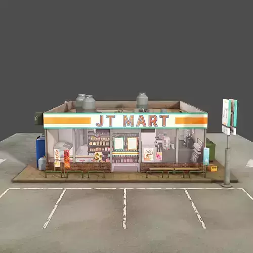 Convenience Store Low-poly 3D model