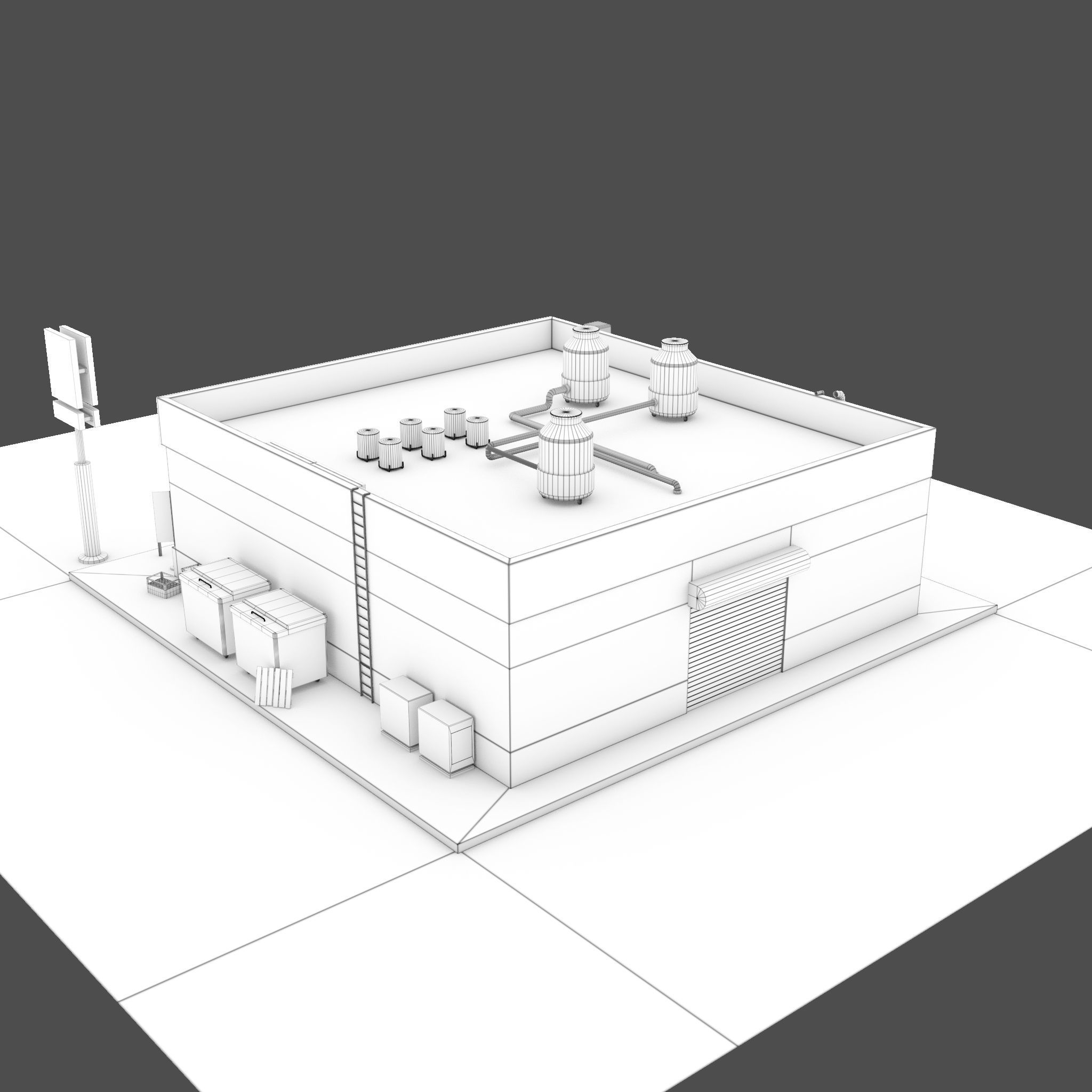 Convenience Store Low-poly 3D model_14