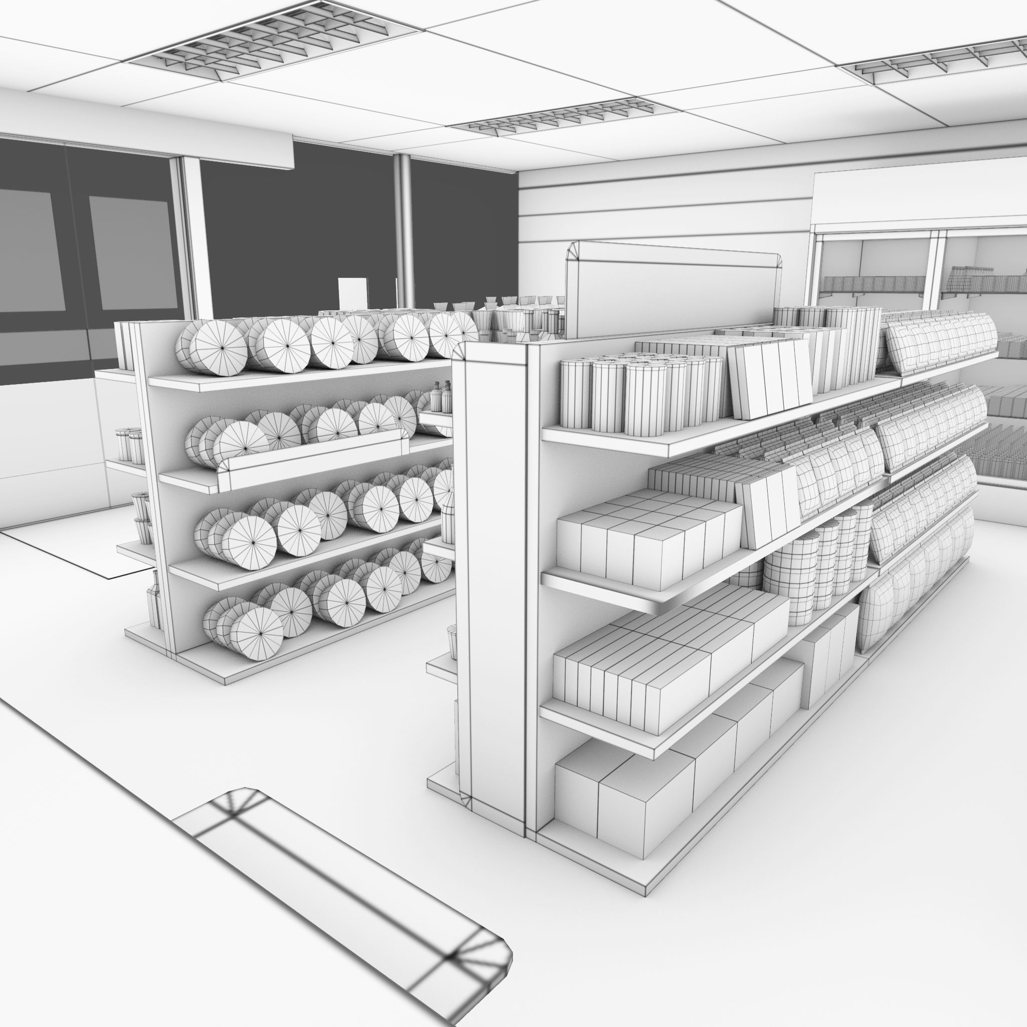 Convenience Store Low-poly 3D model_18