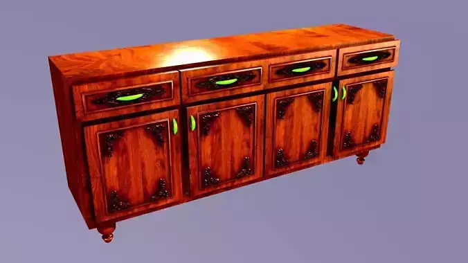 CONSOLE wooden sideboard with handles