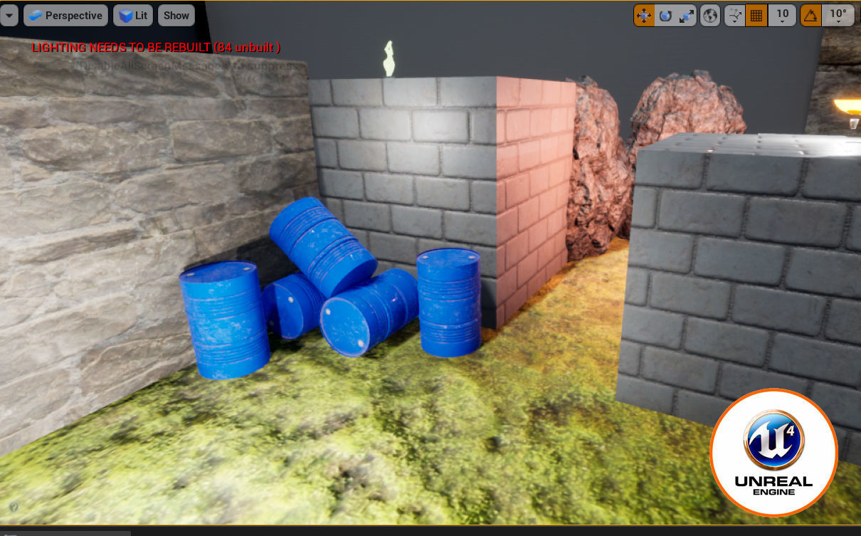 barrel metal blue Low-poly 3D model_5