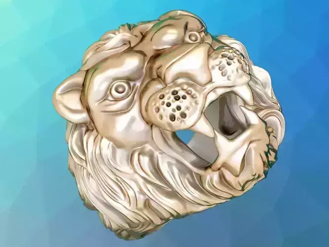 Lion ring - Mens lion ring - Mens ring  - N941