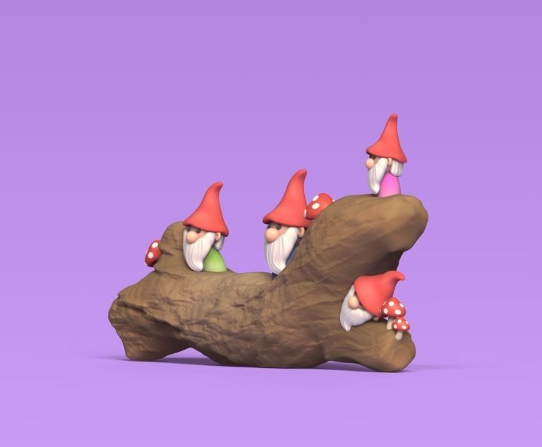 Gnome Tree 3D print model_1