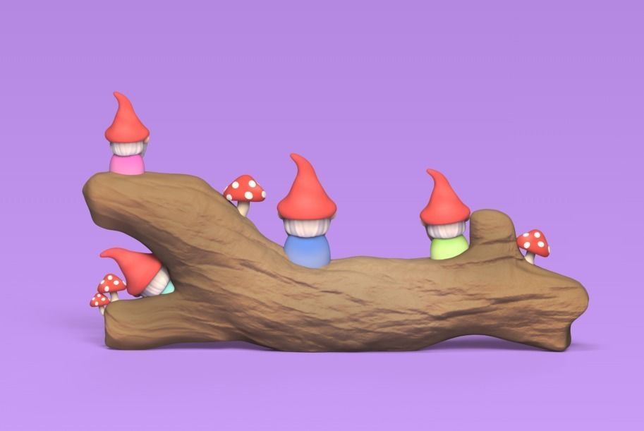 Gnome Tree 3D print model_2