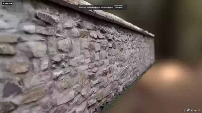Medieval stone wall scan