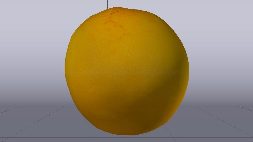 Orange  Low-poly 3D model_9