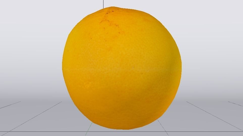 Orange  Low-poly 3D model_5
