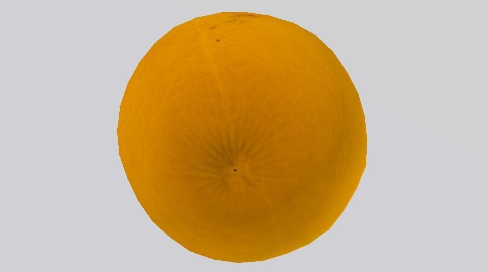 Orange  Low-poly 3D model_10